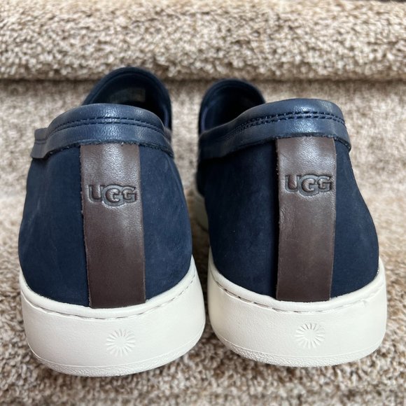 UGG Pismo Men\'s Navy Leather Slip On Casual Shoes . main image 10
